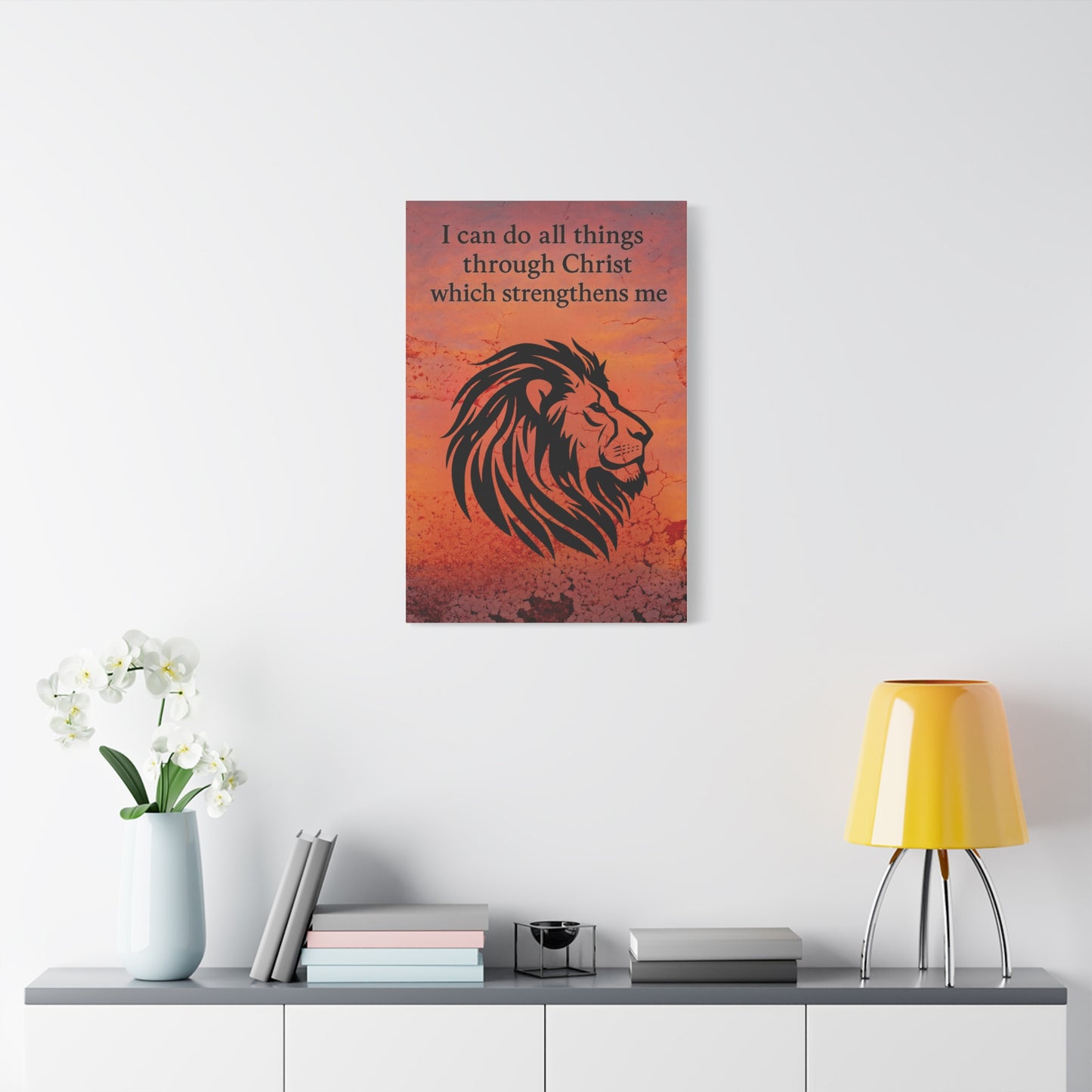 Inspirational Wall Art, Motivational Wall Decor, Christian Home Decor, Lion Artwork, Bible Verse Wall Art, Uplifting Gift
