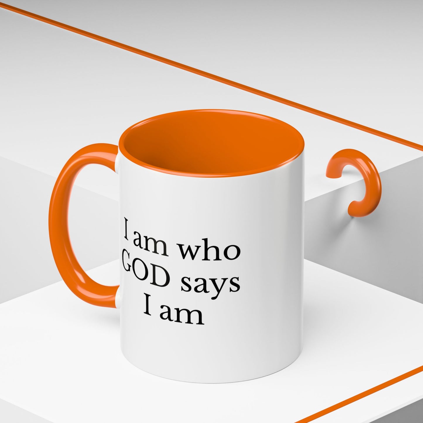I AM WHO GOD SAYS I AM - Accent Coffee Mug (11, 15oz)