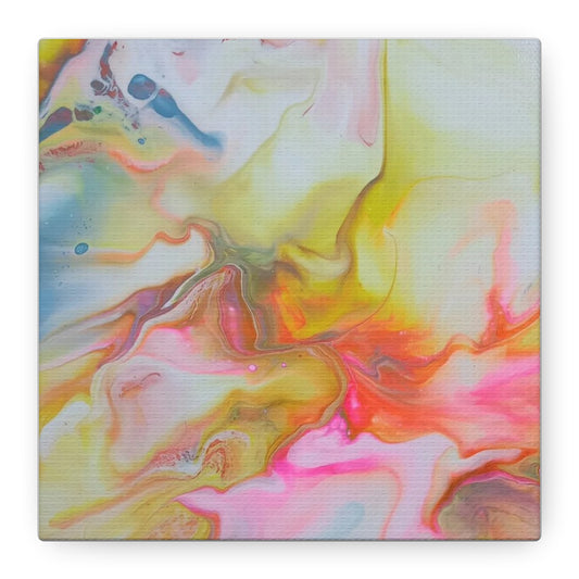 Acrylic Pouring Art  - Beautiful Pastels - Stretched Wall Decor