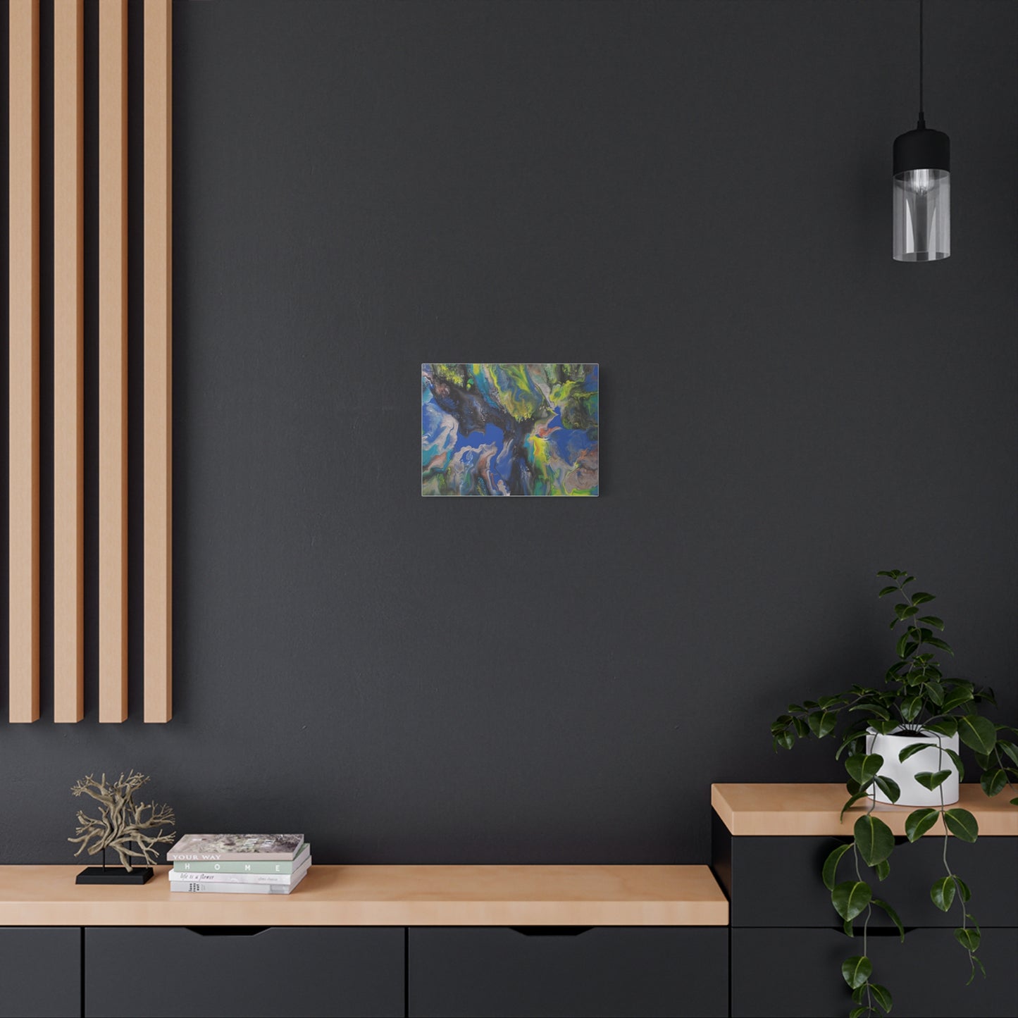 Abstract Ocean Flow Matte Canvas Wall Art, Stretched 1.25"