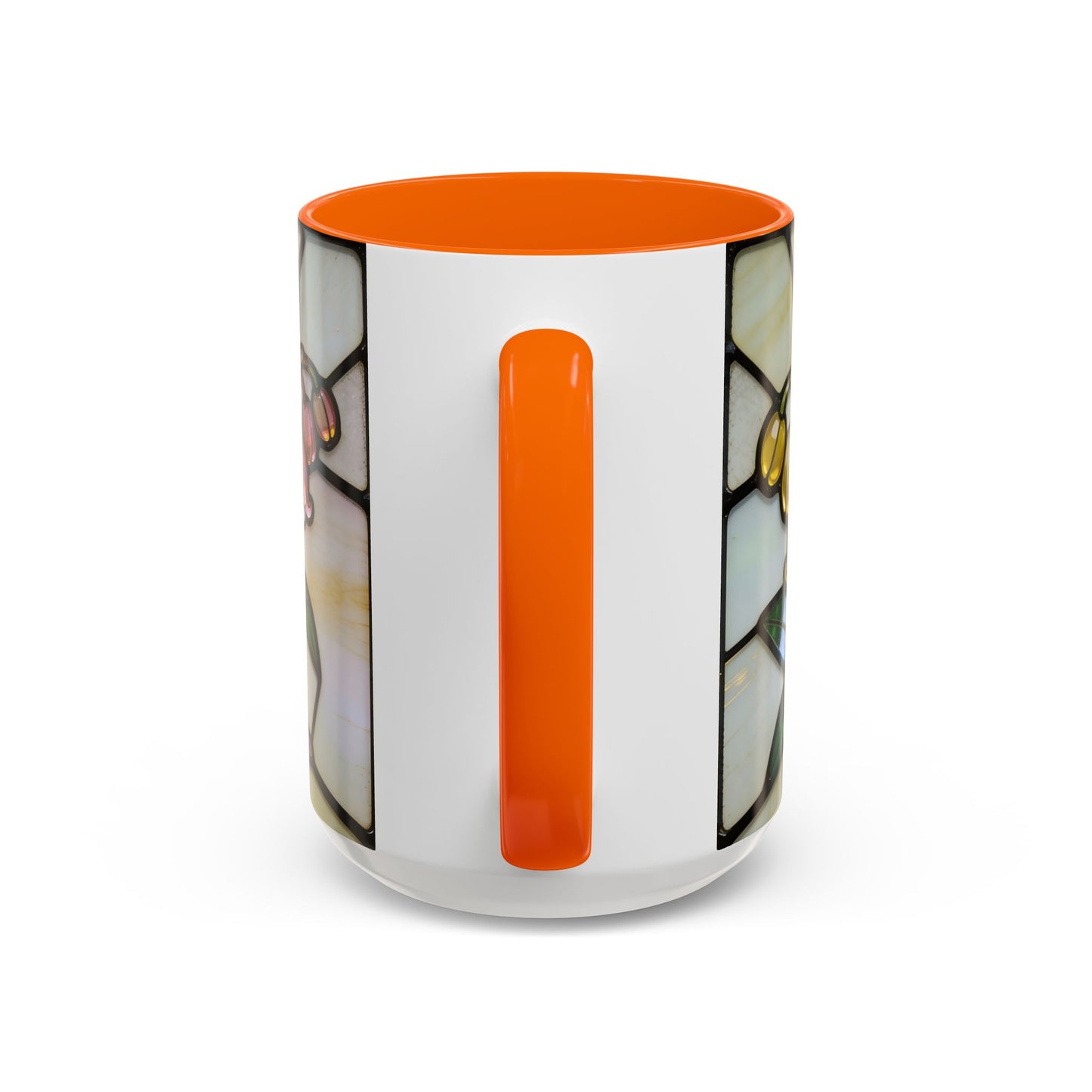 Stained Glass Garden Accent Mug – Floral Lily of the Valley Sunrise 11/15oz