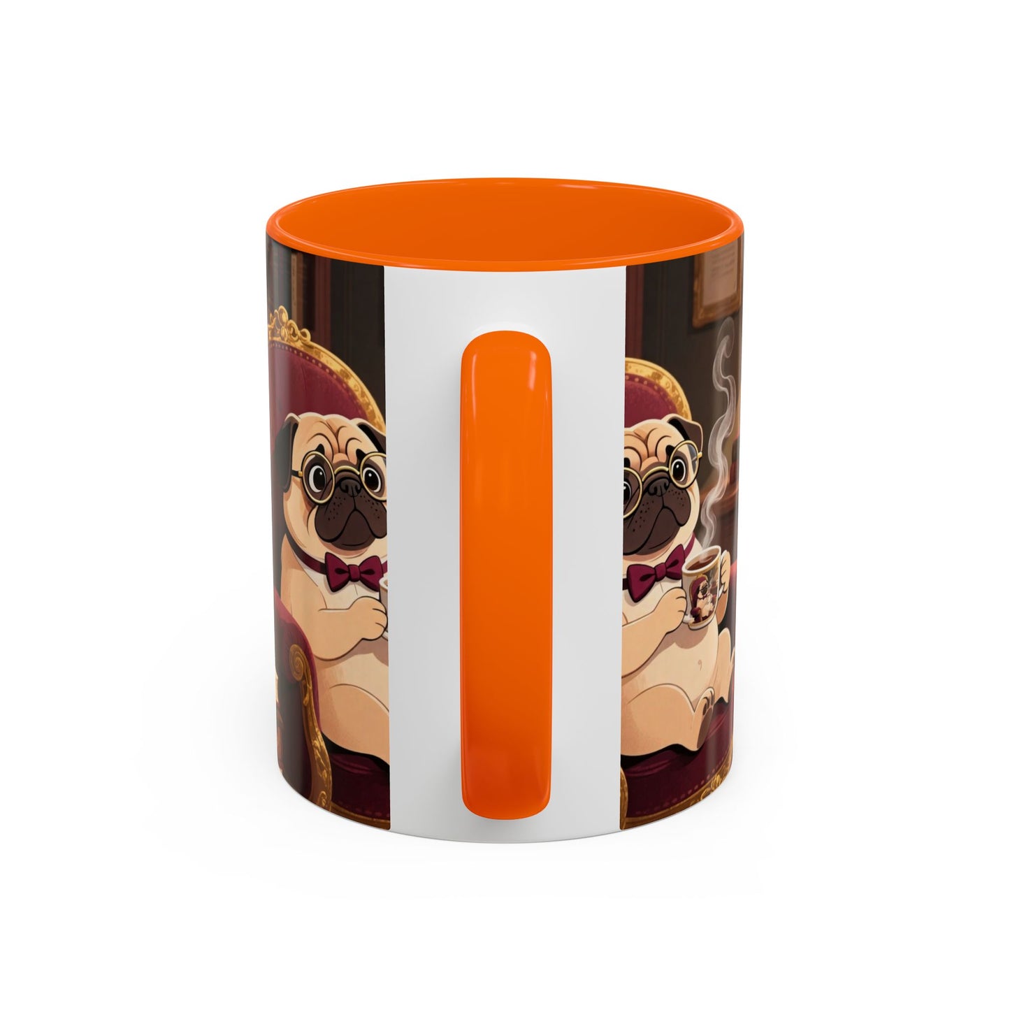 Pug in Armchair Coffee Mug — Cozy Literary Tea & Coffee Cup (11/15oz)