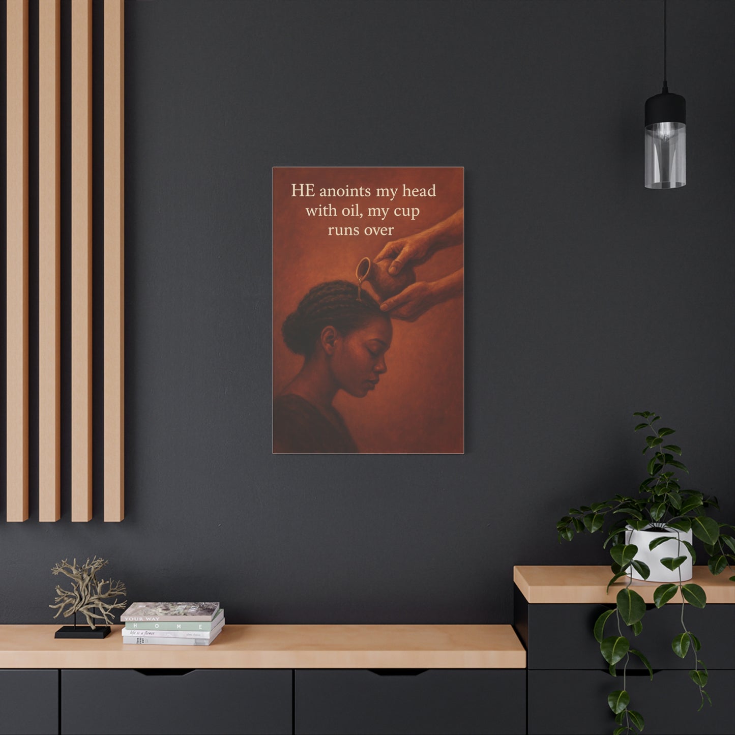 Inspirational Wall Art, Motivational Home Decor, Faith-Based Canvas,  Black Women's Empowerment Artwork, Uplifting Quote Decor