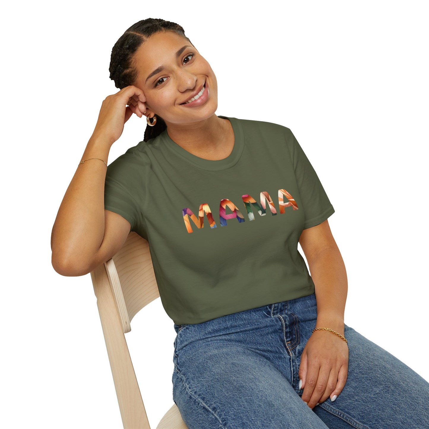 Mama Floral T-Shirt — Colorful Watercolor Mom Tee