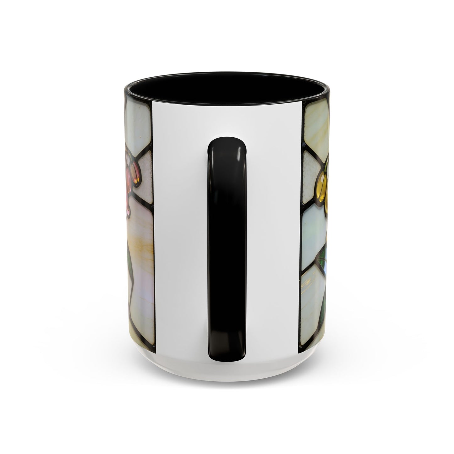 Stained Glass Garden Accent Mug – Floral Lily of the Valley Sunrise 11/15oz