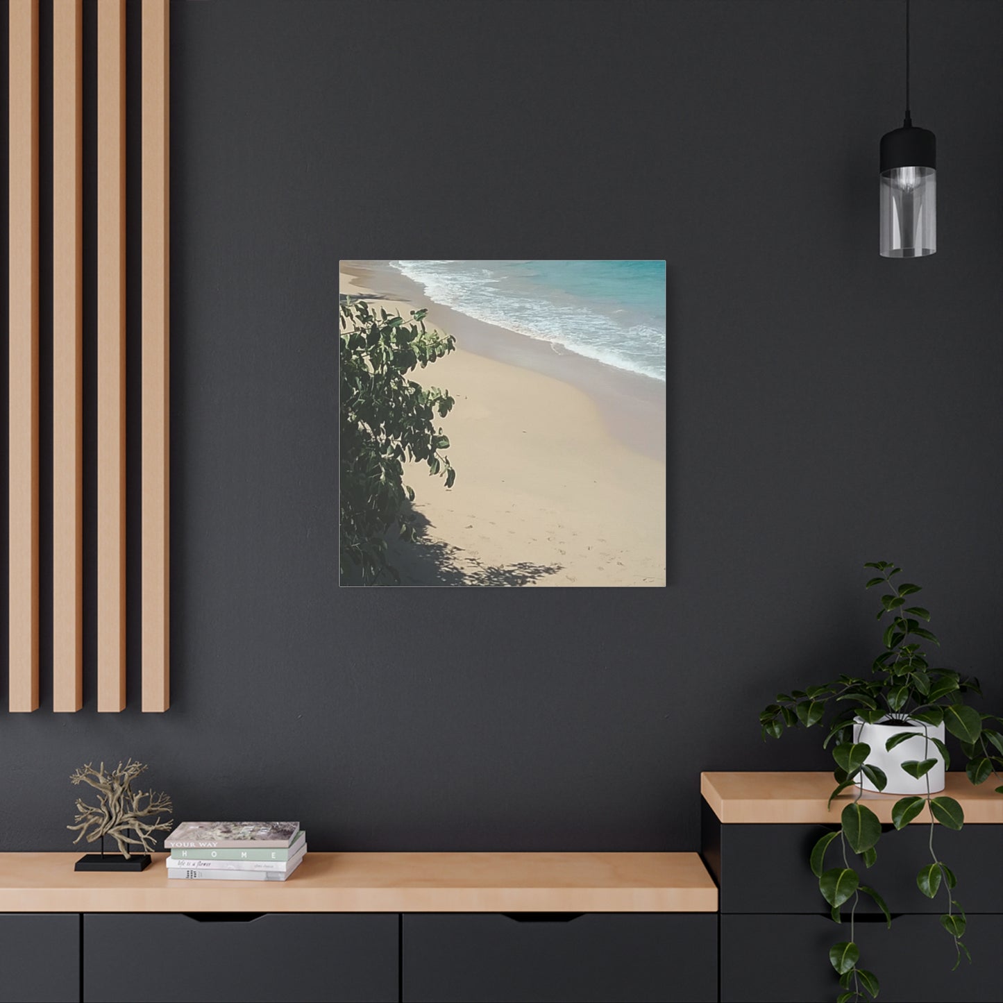 Tranquil Beach Canvas Wall Art - 1.25" Stretched Print for Home Decor