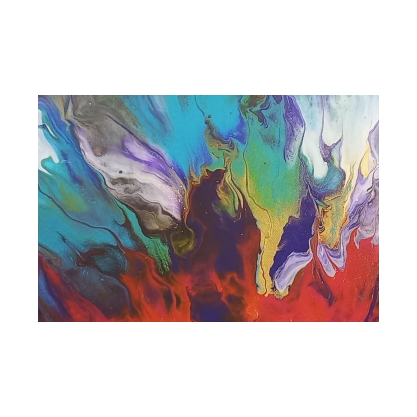 "The First Sunset" - Vibrant Abstract Canvas Art - Matte Stretched Wall Decor for Modern Spaces