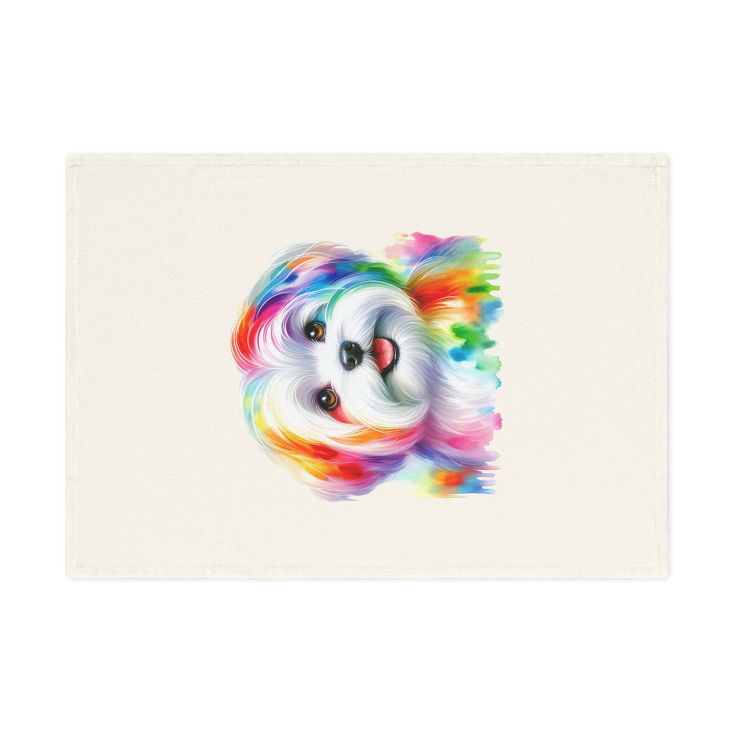 Colorful Puppy Cotton Tea Towel - Perfect for Dog Lovers