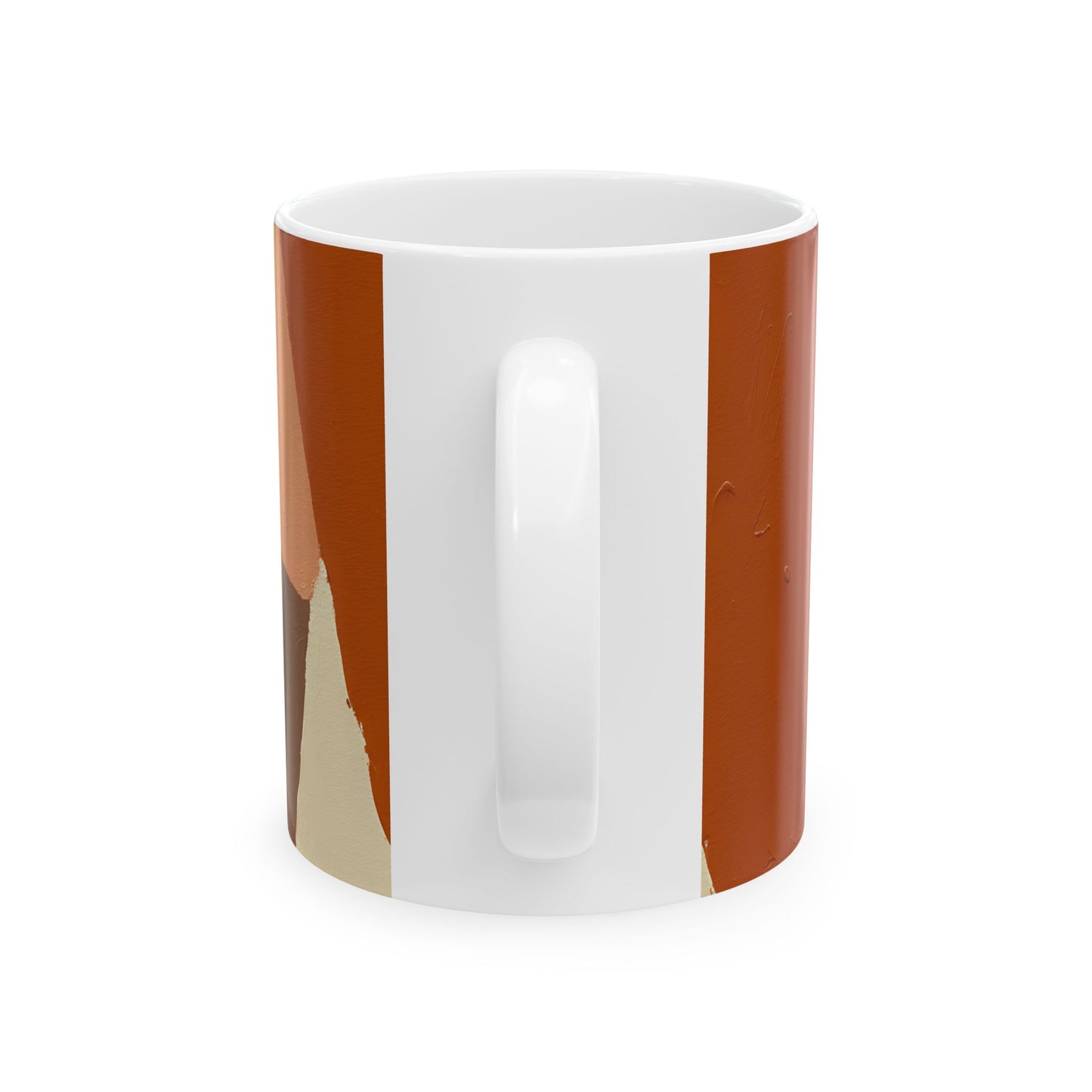 Abstract Earth Tones Mug — Modern Boho Ceramic Coffee Cup (11oz, 15oz)