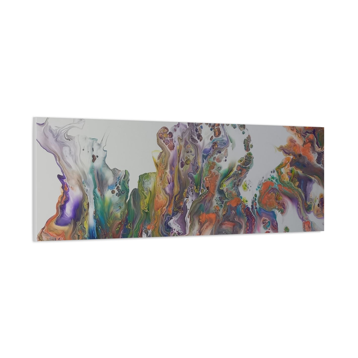"An overflow of goodness" -  Abstract acrylic pour -  Colorful Wall Art Canvas - Matte Stretched Print