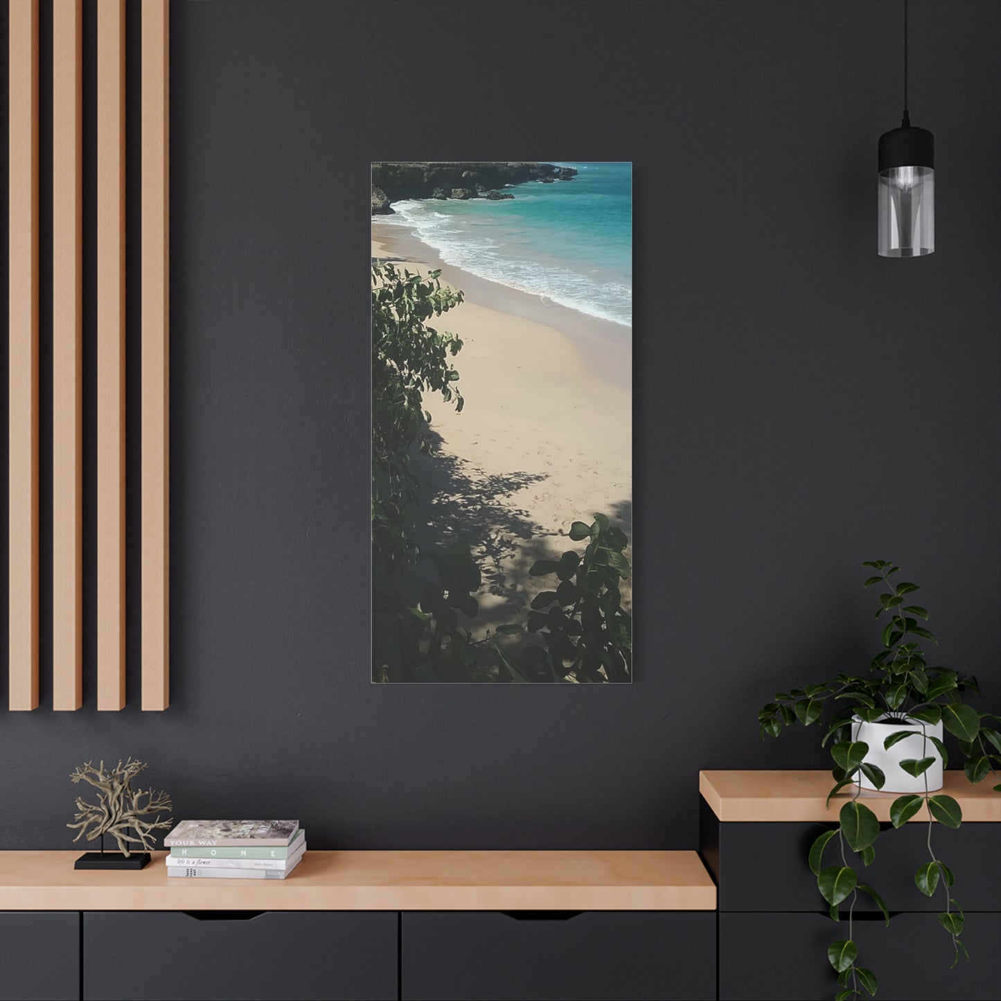 Tranquil Beach Canvas Wall Art - 1.25" Stretched Print for Home Decor