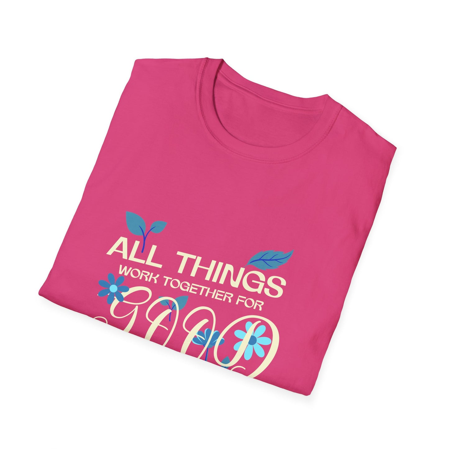 Inspirational Unisex Softstyle T-Shirt - 'All Things Work Together for Good'