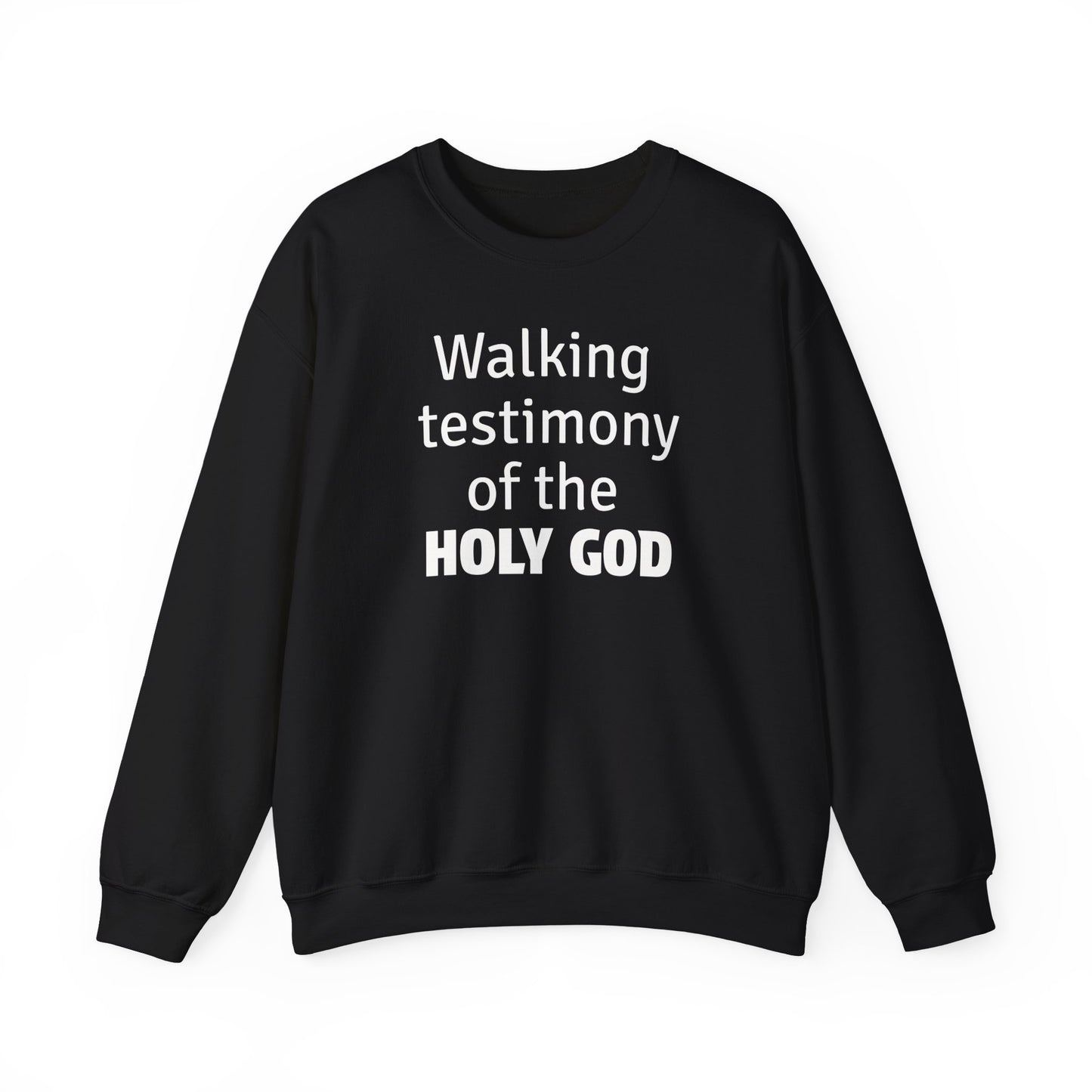 Cozy Unisex Heavy Blend  Crewneck Sweatshirt 'Walking Testimony of the Holy God' - Inspire par Dieu