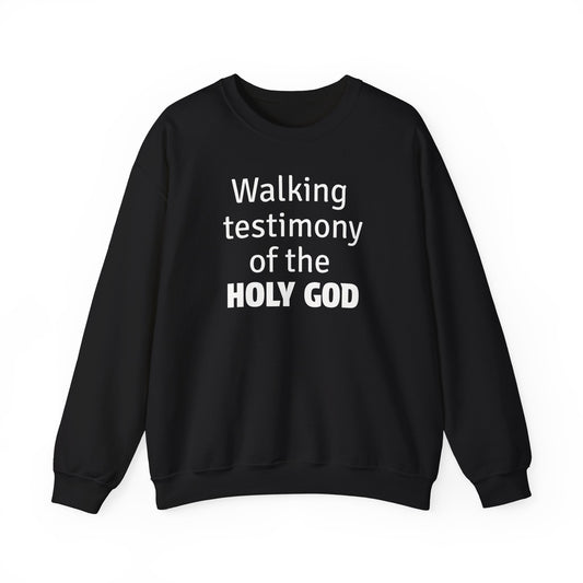 Cozy Unisex Heavy Blend  Crewneck Sweatshirt 'Walking Testimony of the Holy God' - Inspire par Dieu