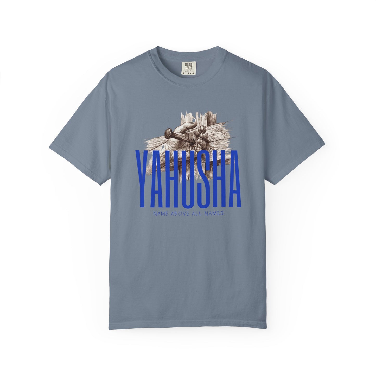 Yahusha Faith T-Shirt — Vintage Prayer Hands Graphic