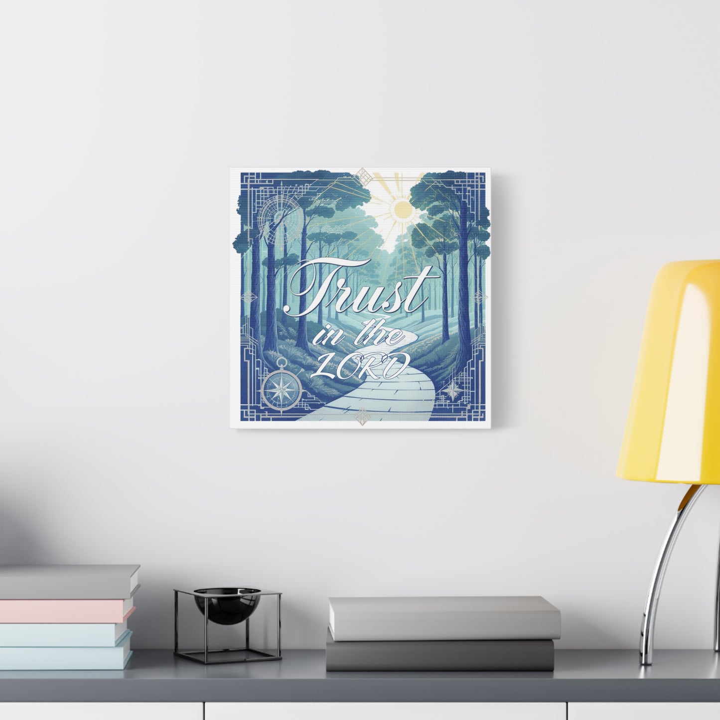 Inspirational Canvas Print, Motivational Wall Art, Trust in the Lord Decor, Nature Themed Home Decor, Christian Gift, Uplifting Wall Art
