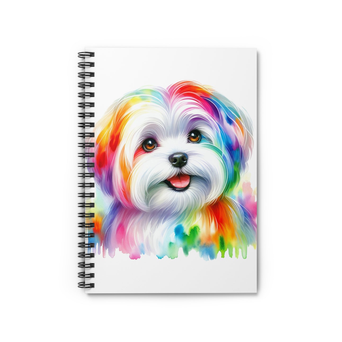 Colorful Dog Spiral Notebook - Ruled Lines for Pet Lovers