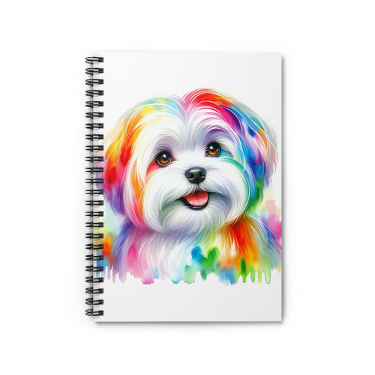 Colorful Dog Spiral Notebook - Ruled Lines for Pet Lovers