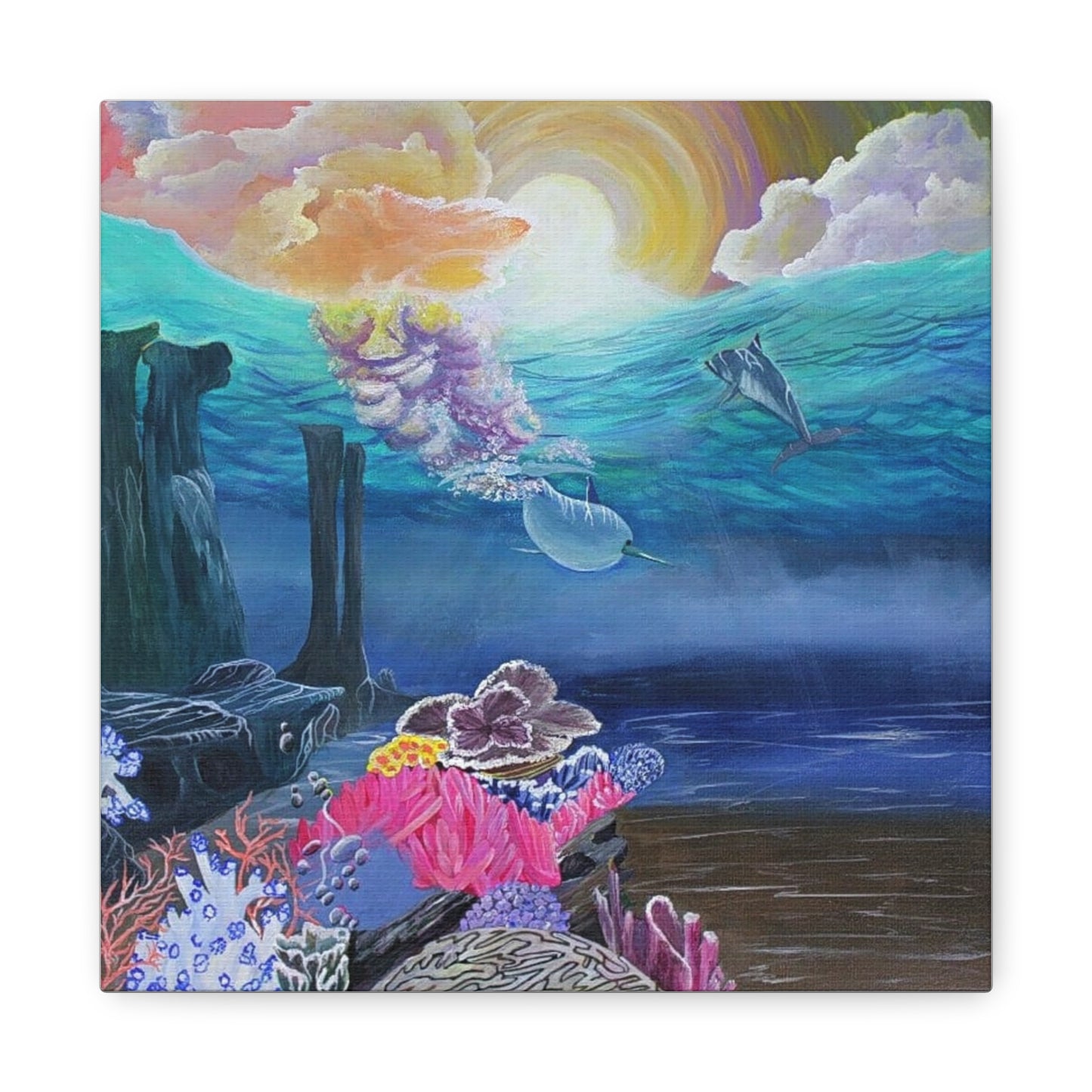 Underwater Coral Reef Canvas Art - Stretched Wall Decor