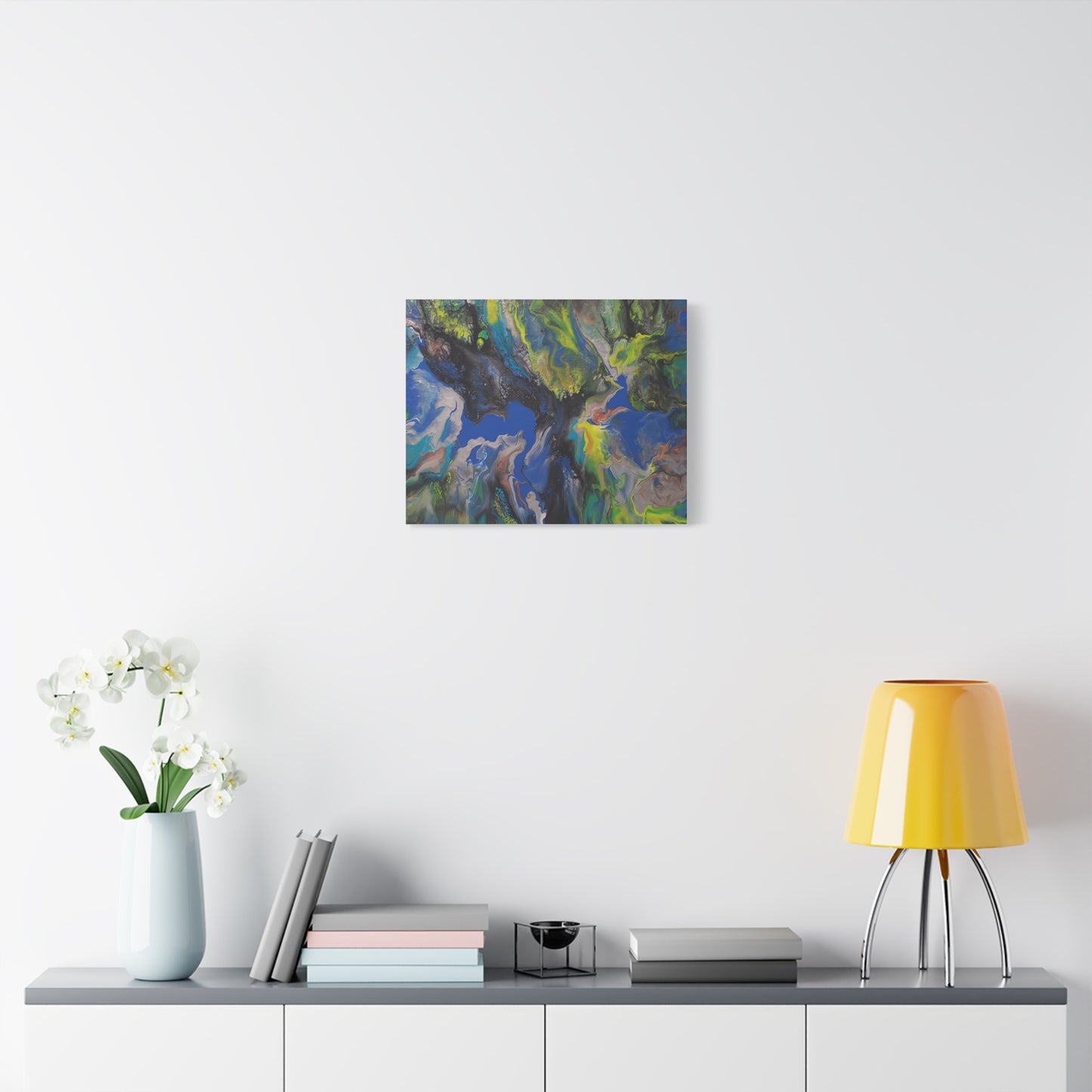 Abstract Ocean Flow Matte Canvas Wall Art, Stretched 1.25"