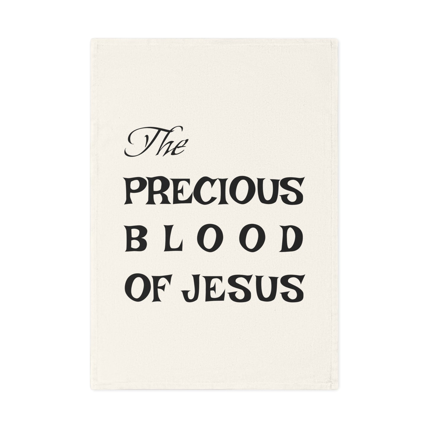 Inspirational Cotton Tea Towel - The Precious Blood of Jesus