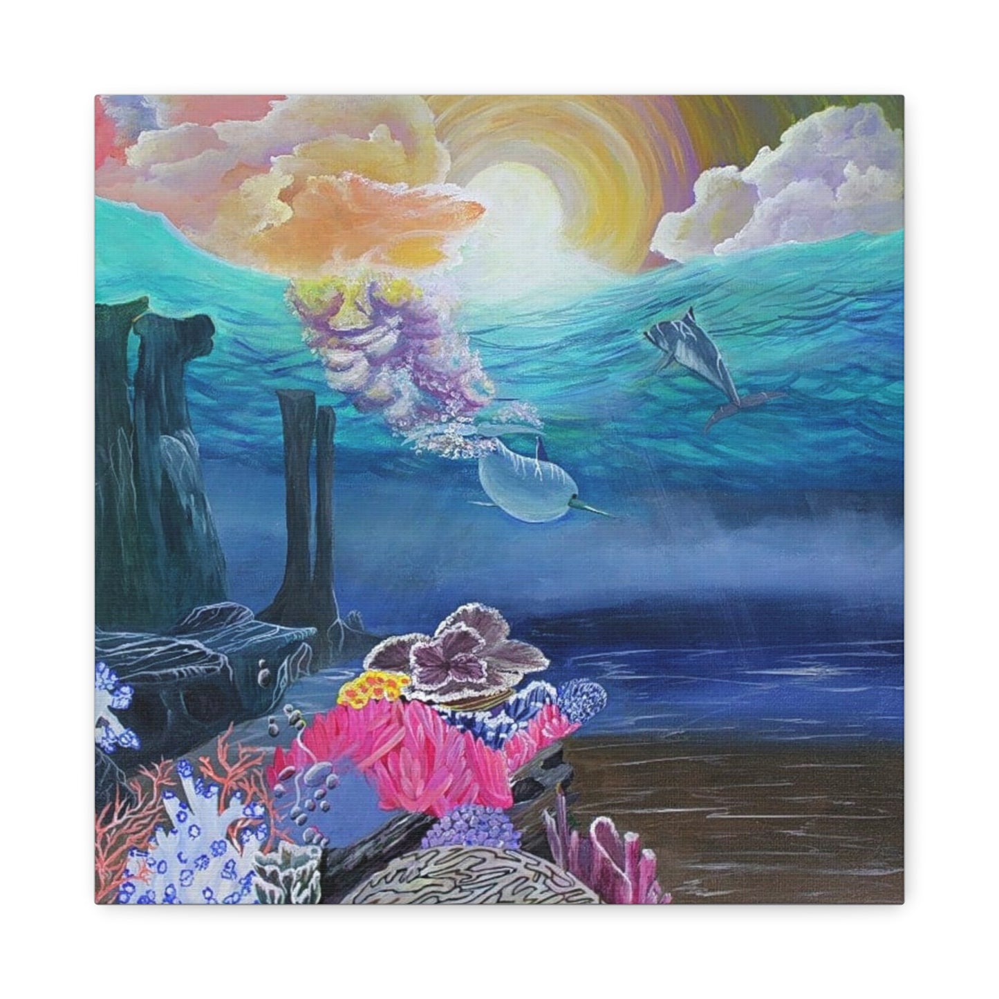 Underwater Coral Reef Canvas Art - Stretched Wall Decor