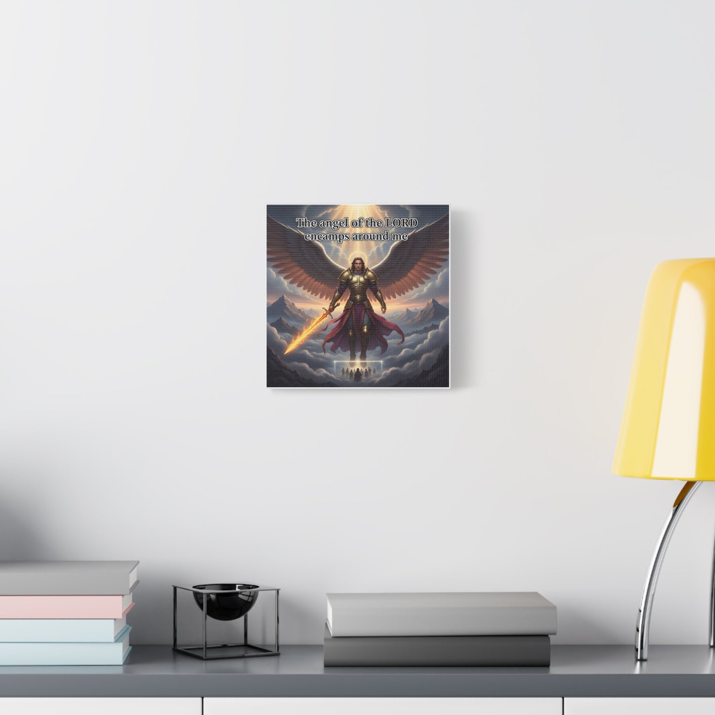 Angel Print Inspirational Wall Art Canvas — Christian Home Decoration, Unique Motivational Gift