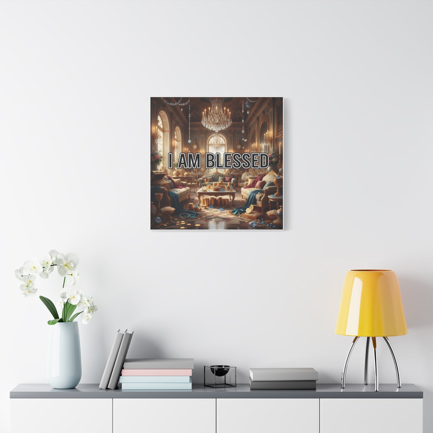 Blessed Canvas Wall Art, Inspirational Home Decor, Motivational Wall Art, Spiritual Decoration, Unique Artwork for Living Room, Office Wall