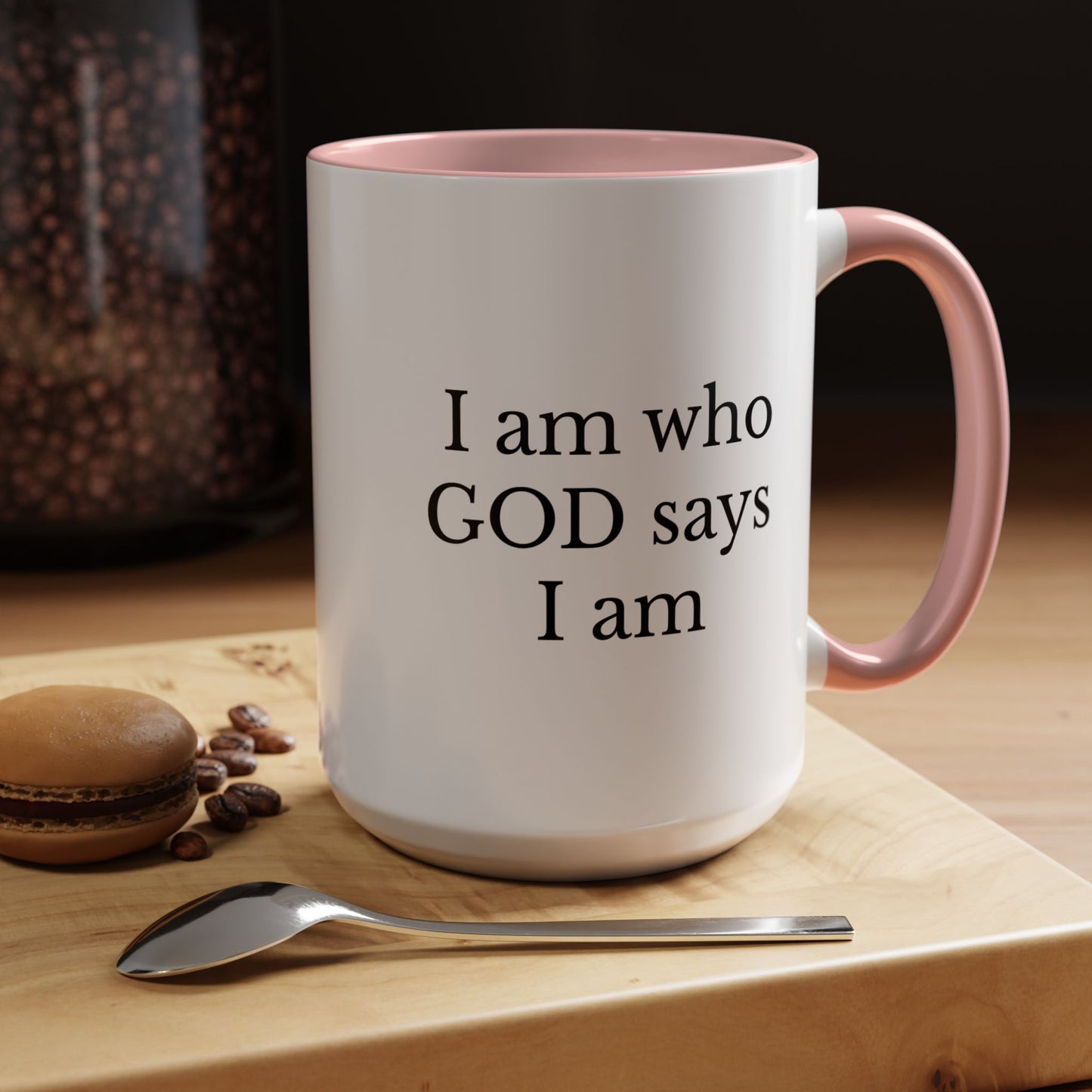 I AM WHO GOD SAYS I AM - Accent Coffee Mug (11, 15oz)