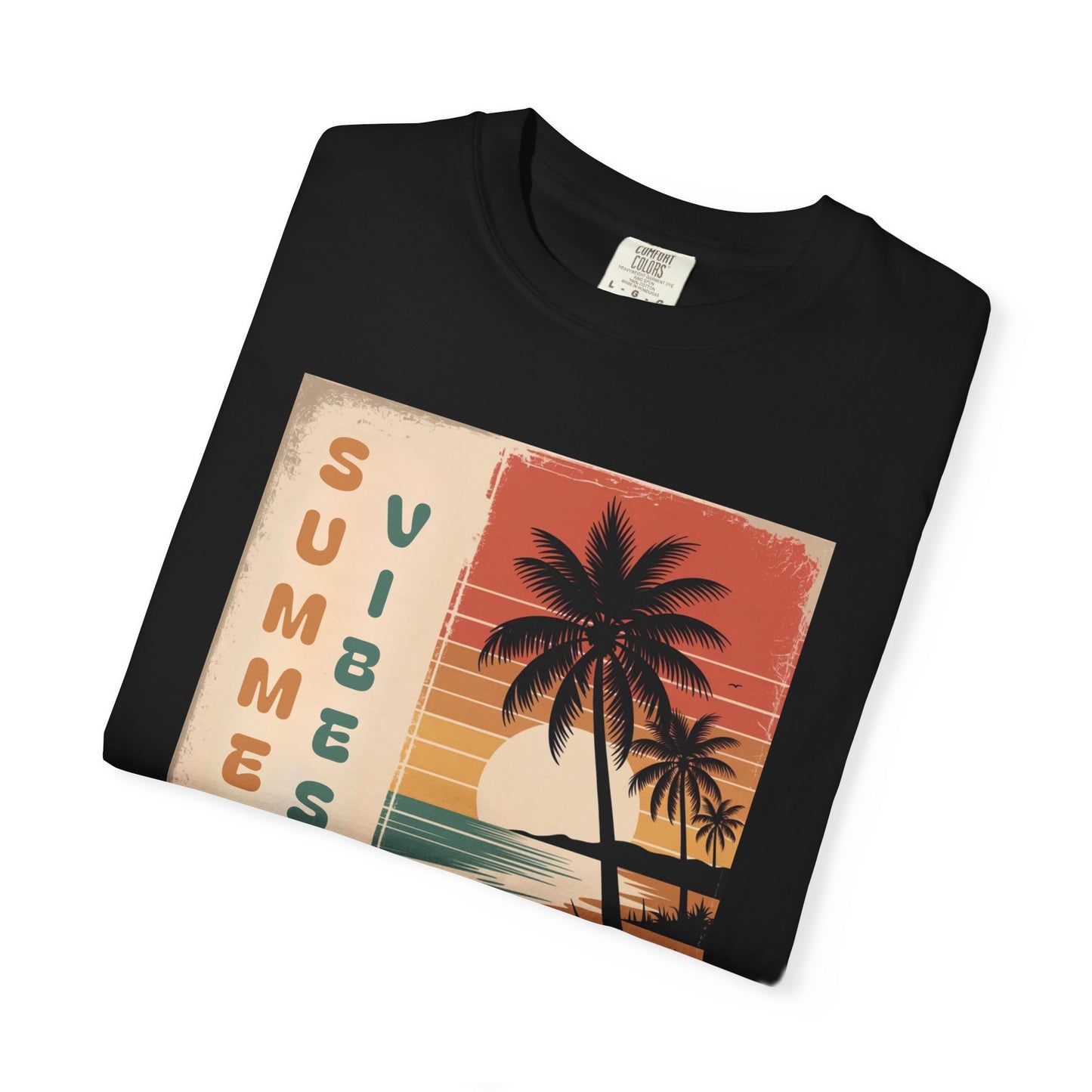 Summer Vibes T-Shirt — Retro Beach Palm Graphic Tee