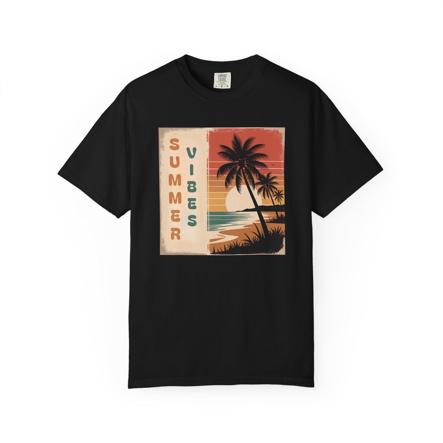 Summer Vibes T-Shirt — Retro Beach Palm Graphic Tee