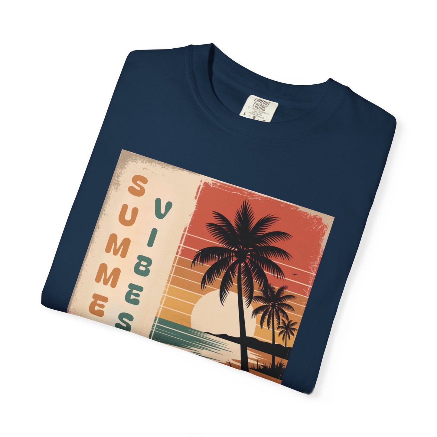 Summer Vibes T-Shirt — Retro Beach Palm Graphic Tee