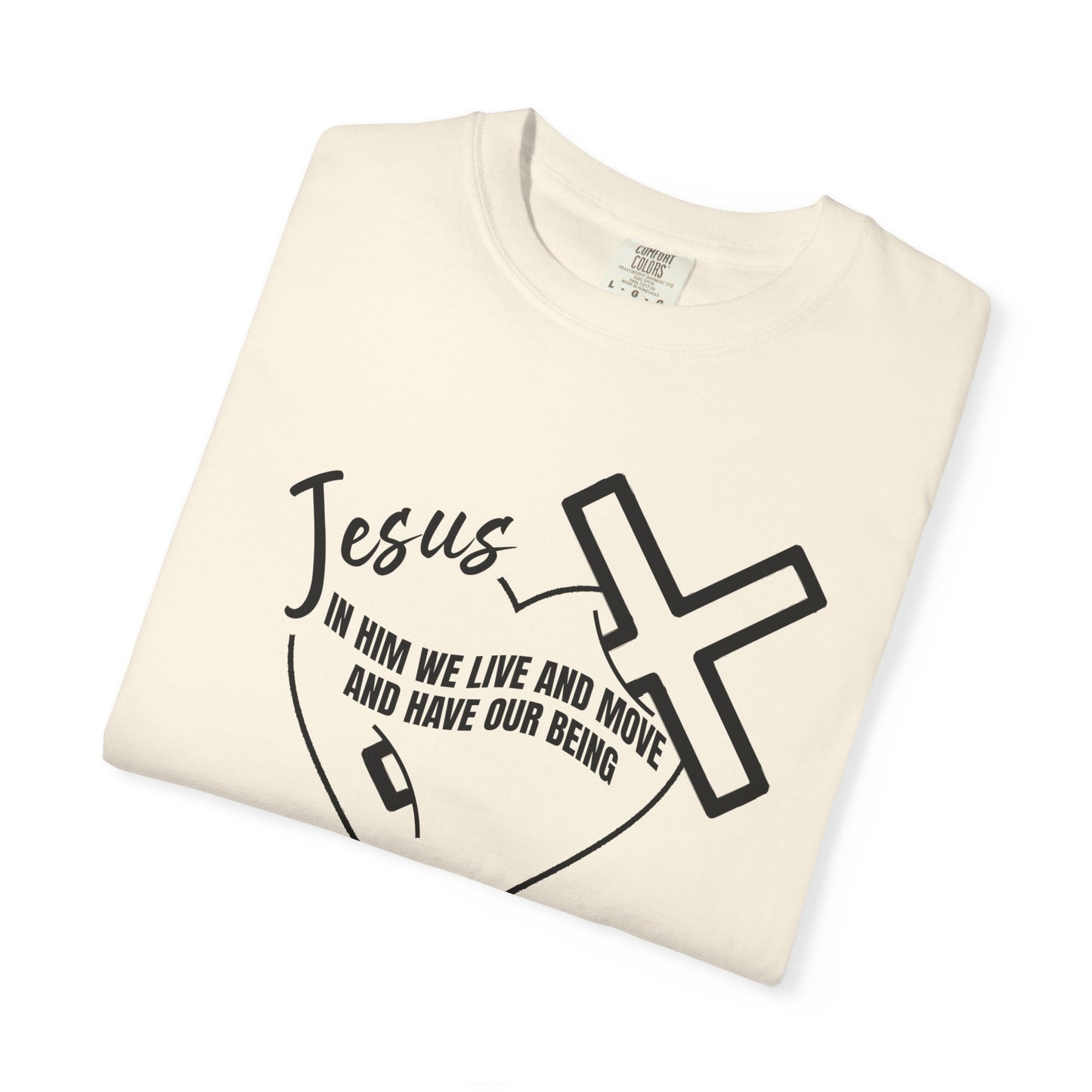 Cross and Heart Faith T-Shirt — Christian Love Graphic Tee, Inspirational Religious Gift