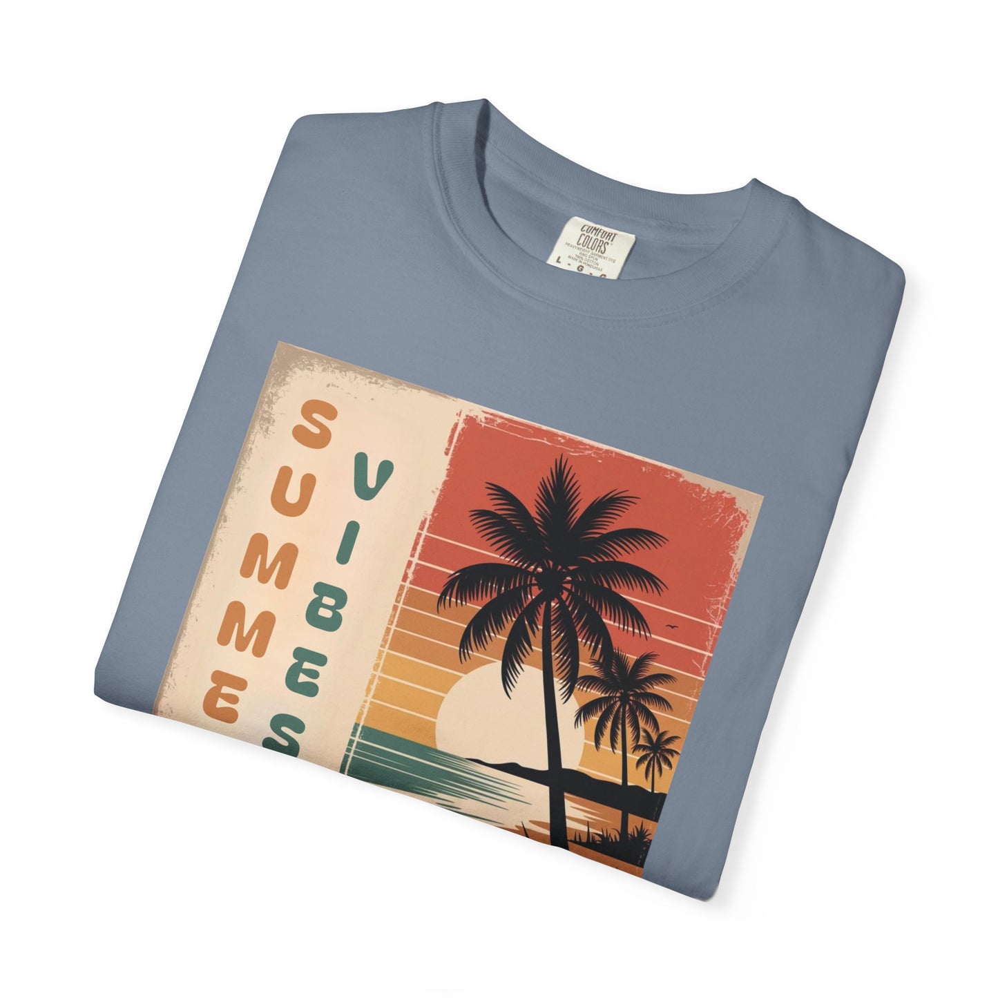 Summer Vibes T-Shirt — Retro Beach Palm Graphic Tee