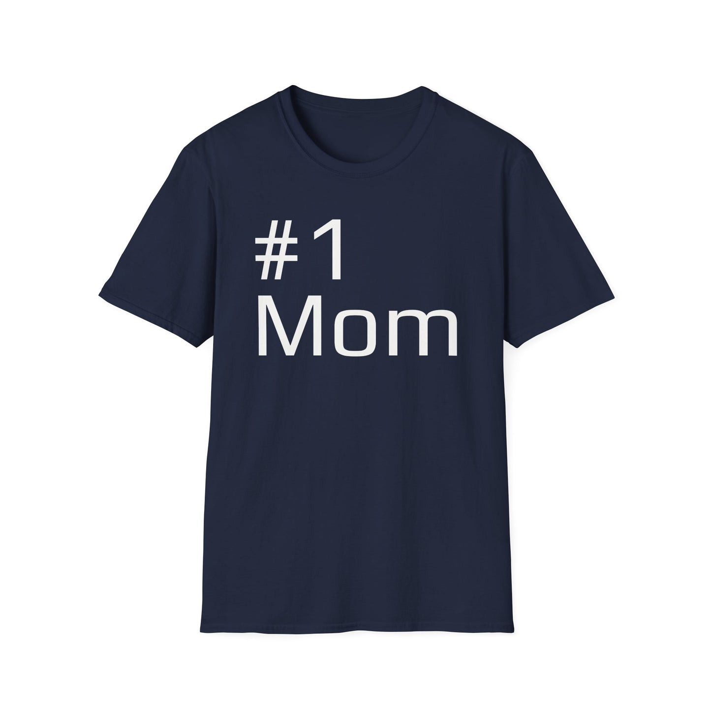 #1 Mom Unisex Softstyle T-Shirt — Military Green & Dark Hues, Mother's Day Gift (S–3XL)