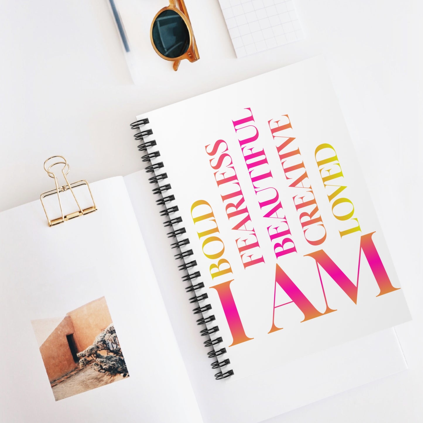 Inspirational Spiral Notebook - "I AM" Affirmations