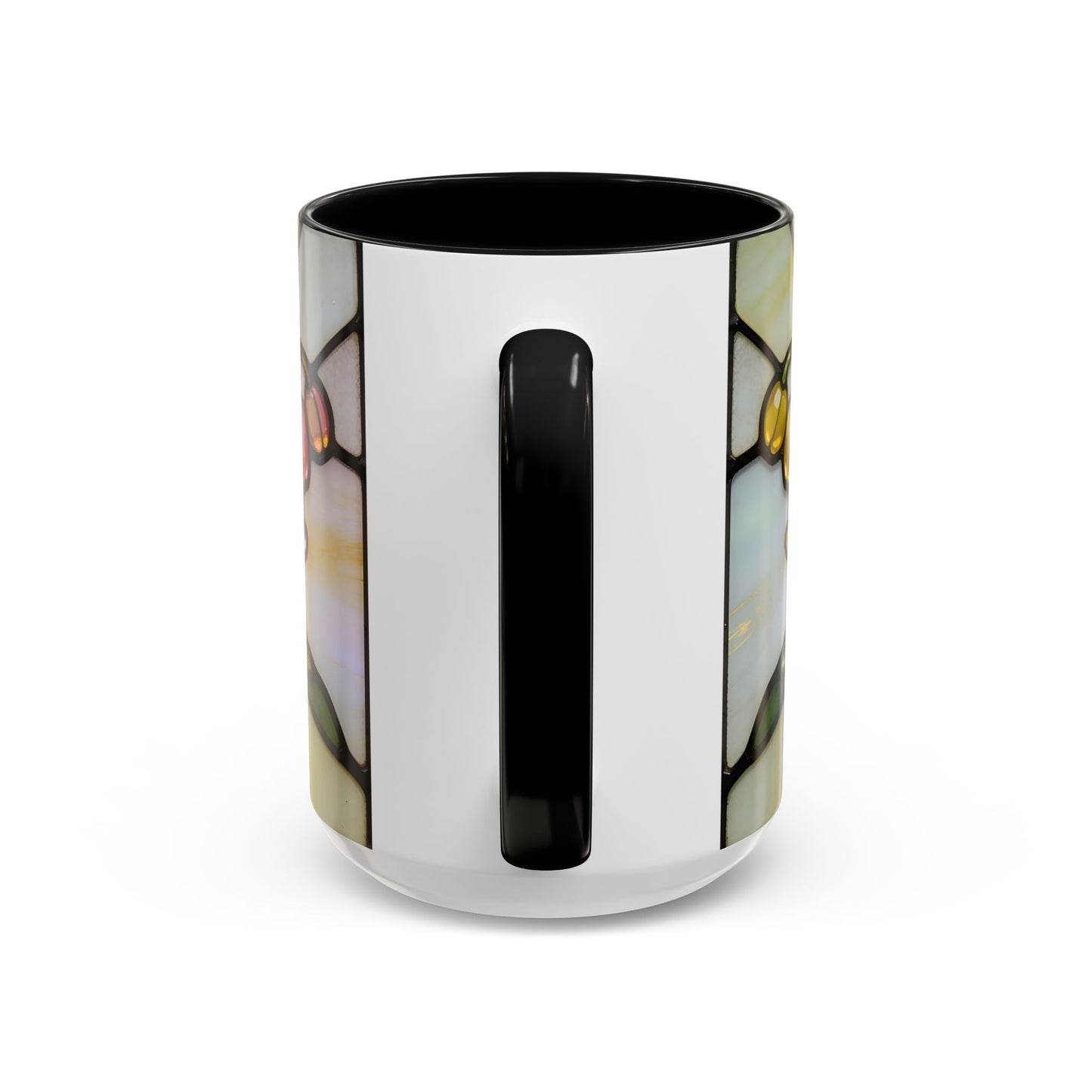 Stained Glass Lily of the Valley Accent Coffee Mug — Floral 11/15oz Gift