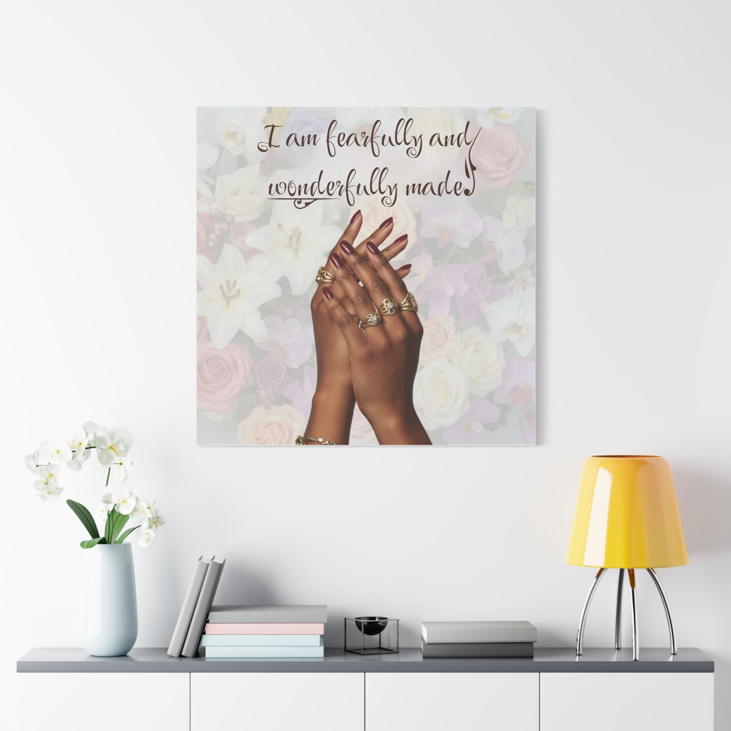 Religious Canvas Print — Christian Inspirational Wall Art, Motivational Faith Gift for Her