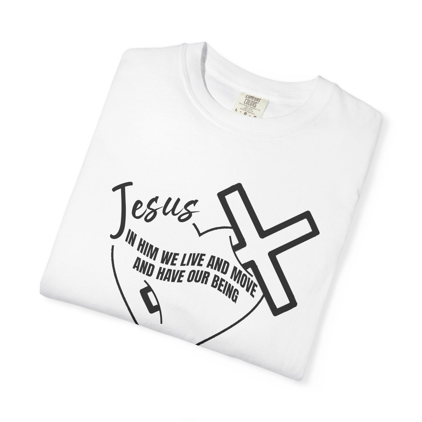 Cross and Heart Faith T-Shirt — Christian Love Graphic Tee, Inspirational Religious Gift