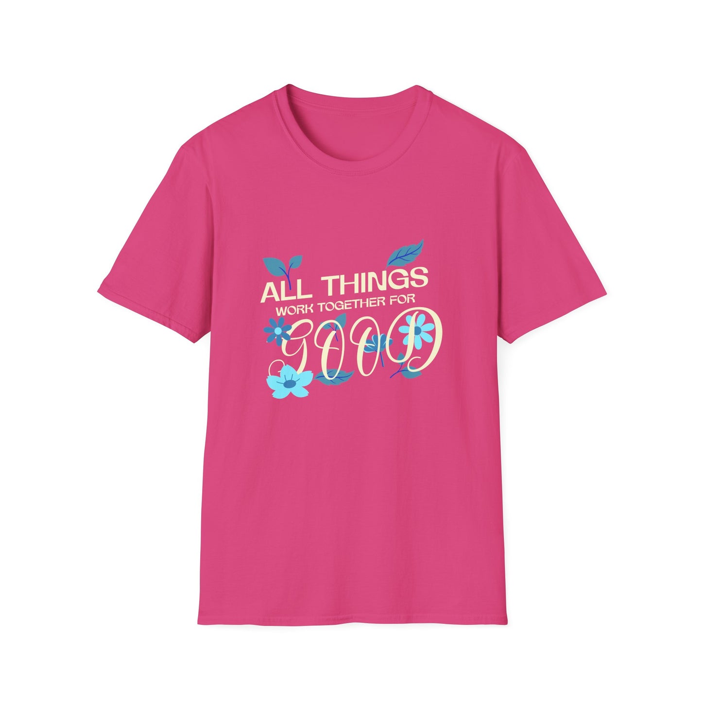 Inspirational Unisex Softstyle T-Shirt - 'All Things Work Together for Good'