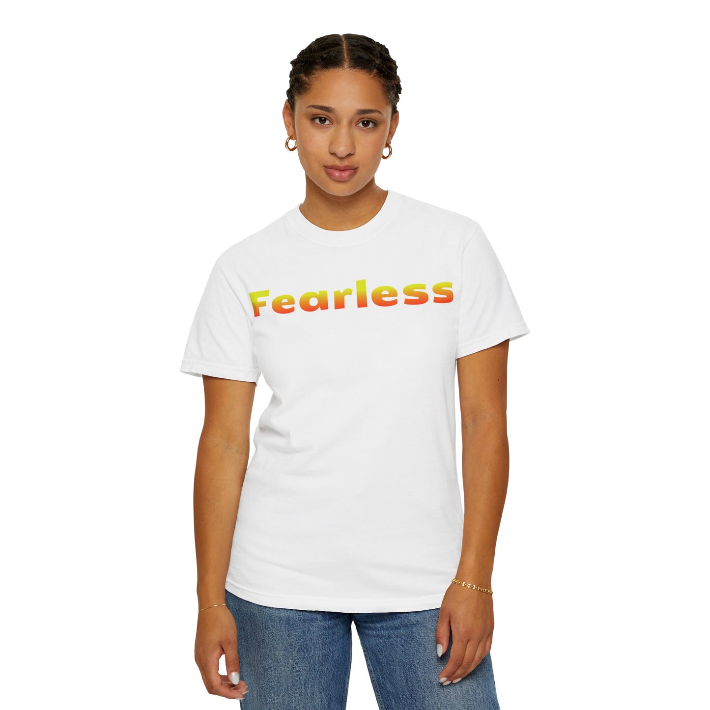 Fearless Graphic T-Shirt — Bold Gradient Text Tee