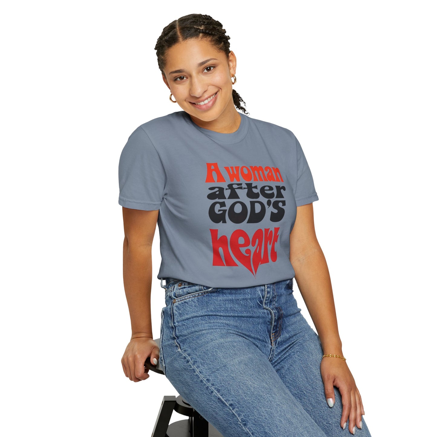 T-Shirt — "A Woman After God's Heart" Faith Graphic Tee