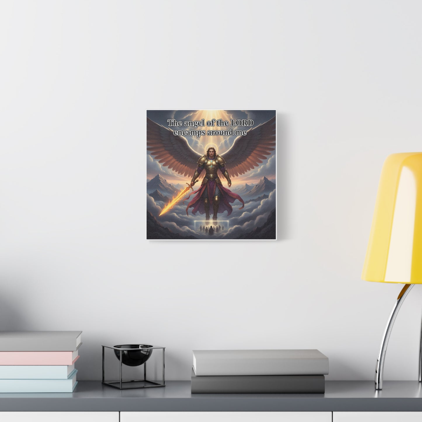 Angel Print Inspirational Wall Art Canvas — Christian Home Decoration, Unique Motivational Gift