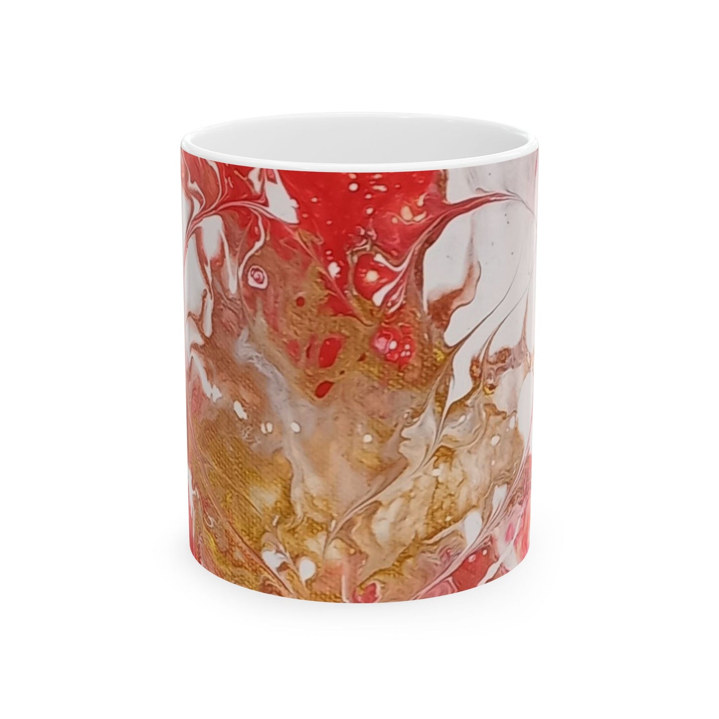 "Love" Fruit of the Spirit series - acrylic pour design - Abstract Art Ceramic Mug - Colorful Marble Design (11oz)