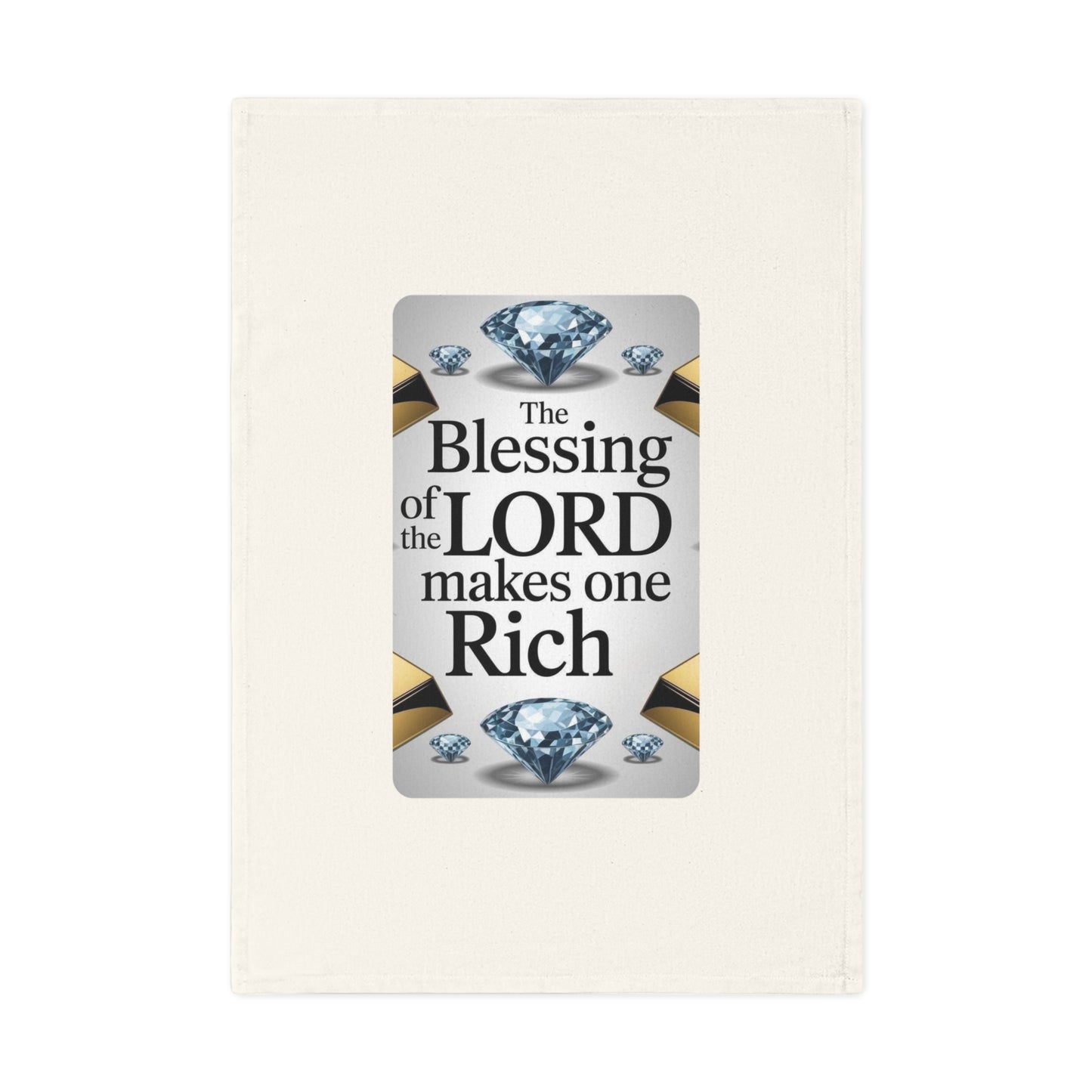 Inspirational 100% Organic Cotton Tea Towel – Faith & Abundance Design