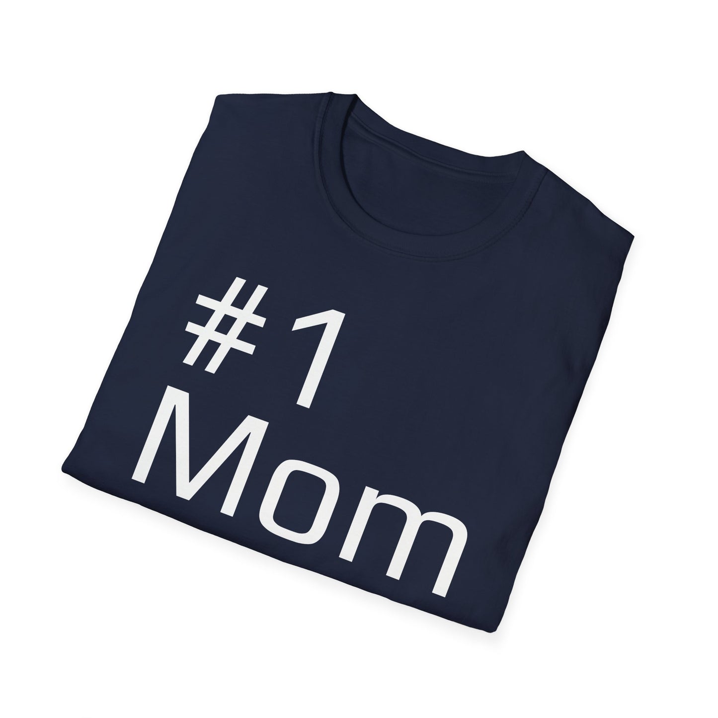 #1 Mom Unisex Softstyle T-Shirt — Military Green & Dark Hues, Mother's Day Gift (S–3XL)