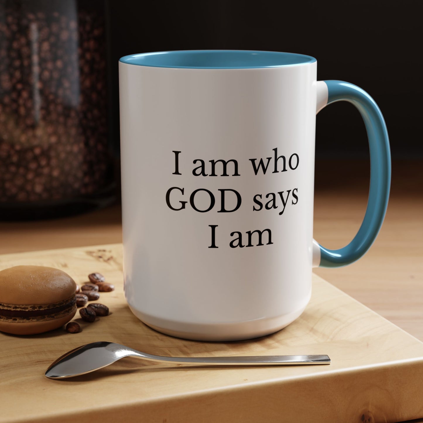 I AM WHO GOD SAYS I AM - Accent Coffee Mug (11, 15oz)