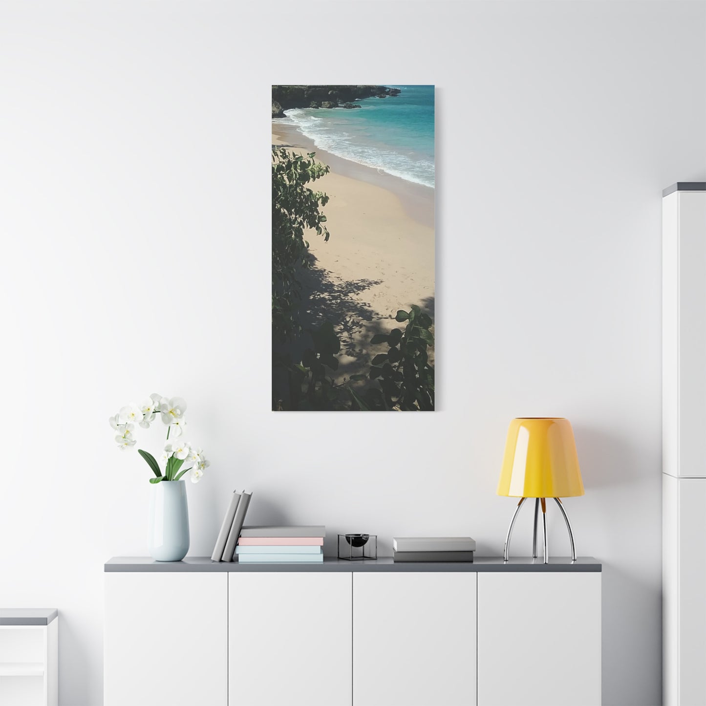 Tranquil Beach Canvas Wall Art - 1.25" Stretched Print for Home Decor