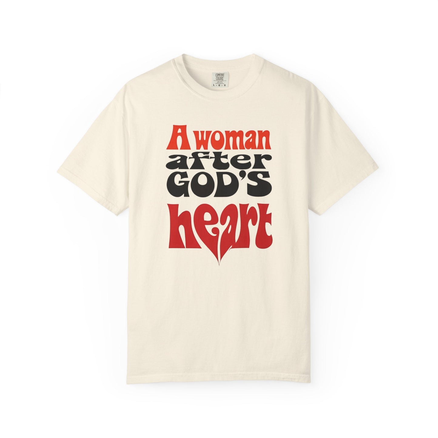 T-Shirt — "A Woman After God's Heart" Faith Graphic Tee