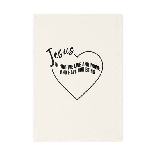 Inspirational Cotton Tea Towel - Faith-Based Kitchen Decor